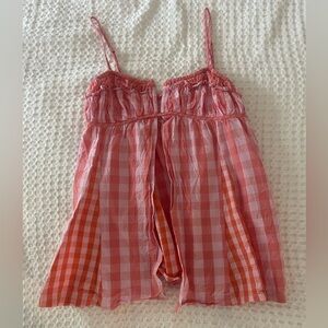 Anthropologie Pink and Orange Top